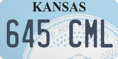 KS license plate 645CML