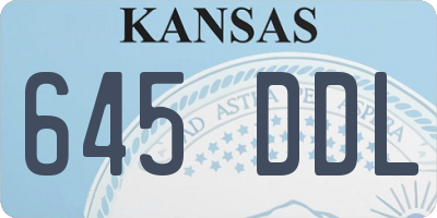KS license plate 645DDL