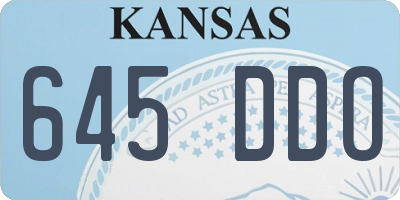 KS license plate 645DDO