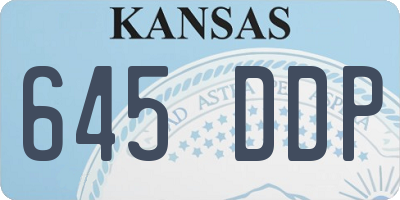 KS license plate 645DDP