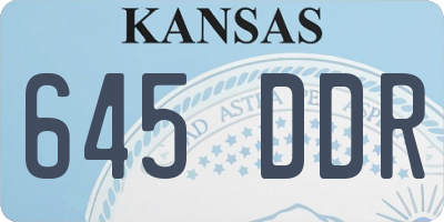 KS license plate 645DDR