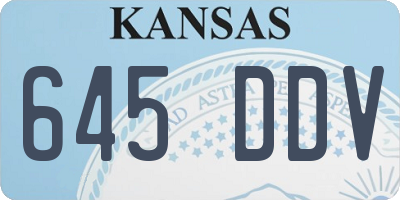 KS license plate 645DDV