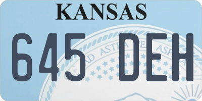 KS license plate 645DEH