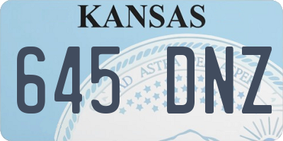 KS license plate 645DNZ