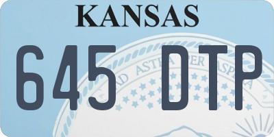 KS license plate 645DTP