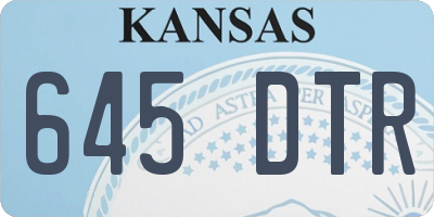KS license plate 645DTR
