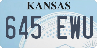 KS license plate 645EWU