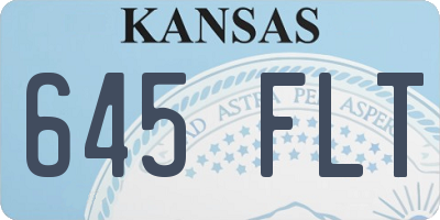 KS license plate 645FLT