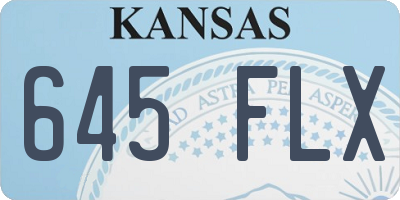 KS license plate 645FLX