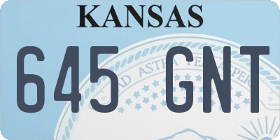 KS license plate 645GNT