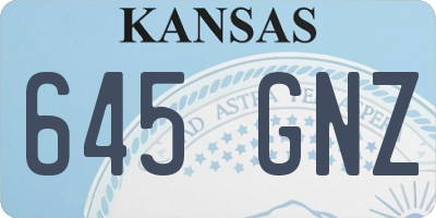 KS license plate 645GNZ