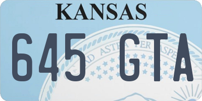 KS license plate 645GTA
