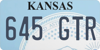 KS license plate 645GTR