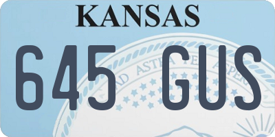 KS license plate 645GUS