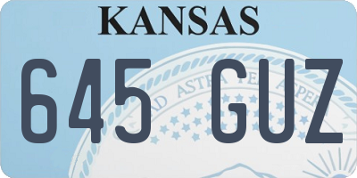 KS license plate 645GUZ