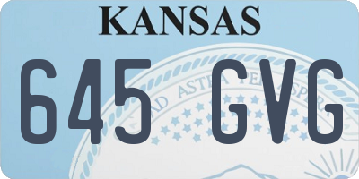 KS license plate 645GVG