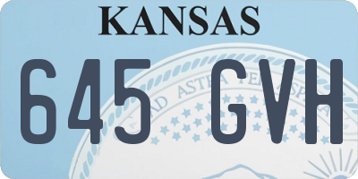 KS license plate 645GVH