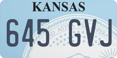 KS license plate 645GVJ