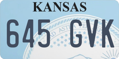 KS license plate 645GVK