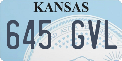 KS license plate 645GVL