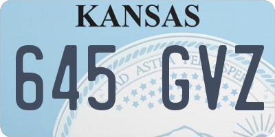 KS license plate 645GVZ