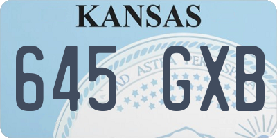 KS license plate 645GXB