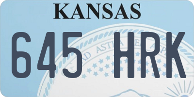 KS license plate 645HRK