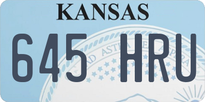 KS license plate 645HRU