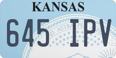 KS license plate 645IPV
