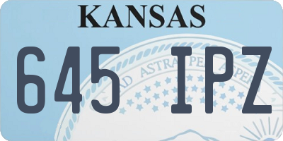 KS license plate 645IPZ