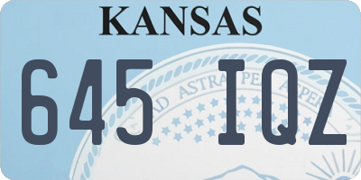 KS license plate 645IQZ