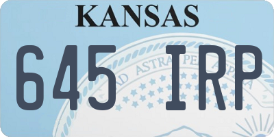 KS license plate 645IRP