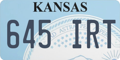KS license plate 645IRT