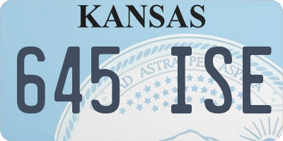 KS license plate 645ISE