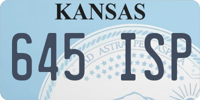 KS license plate 645ISP
