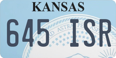 KS license plate 645ISR