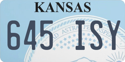 KS license plate 645ISY