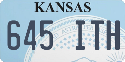 KS license plate 645ITH