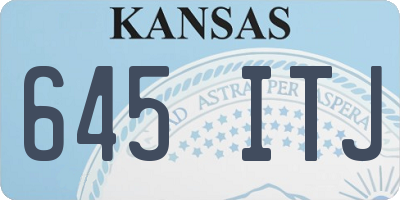 KS license plate 645ITJ