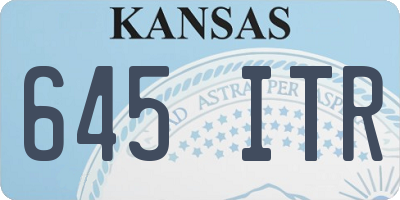 KS license plate 645ITR
