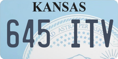 KS license plate 645ITV