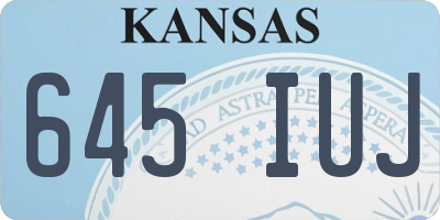 KS license plate 645IUJ