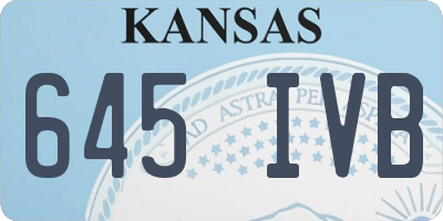 KS license plate 645IVB
