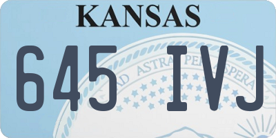 KS license plate 645IVJ