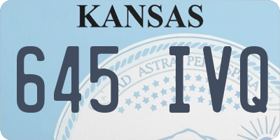 KS license plate 645IVQ