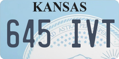 KS license plate 645IVT