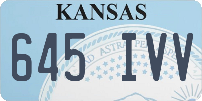 KS license plate 645IVV