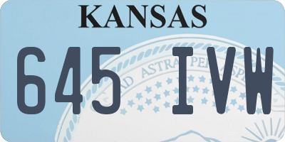 KS license plate 645IVW