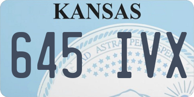 KS license plate 645IVX