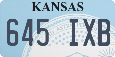 KS license plate 645IXB